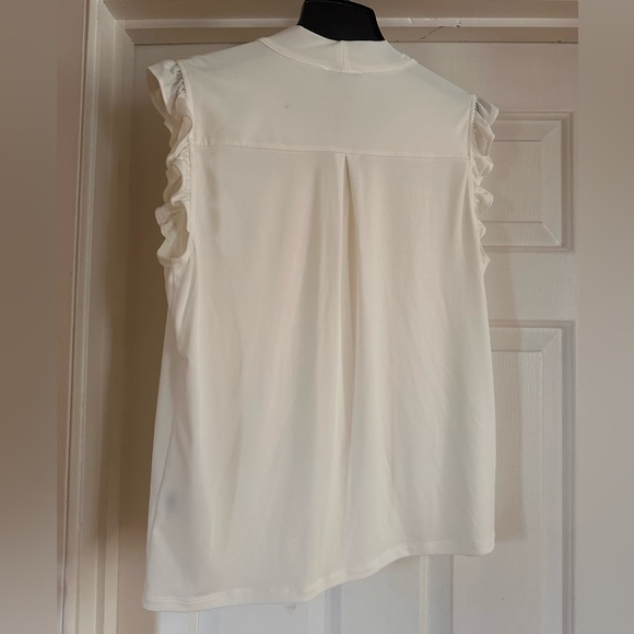 Calvin Klein Cream Ruffle Blouse - Picture 2 of 4